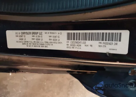 2013 Dodge Avenger Se z USA, uszkodzony, nr VIN 1C3CDZAB5DN711535